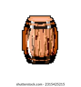 cask barrel wine game pixel art retro vector. bit cask barrel wine. old vintage illustration