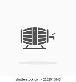 Cask Beer glyph icon. Can be used for digital product, presentation, print design and more.