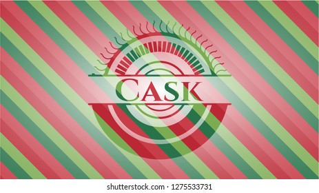 Cask christmas emblem.