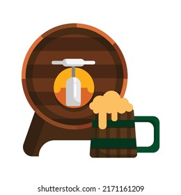 Cask icon. Subtable to place one festival, st patricks day, beer, etc