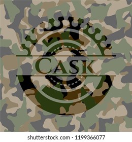 Cask on camo texture