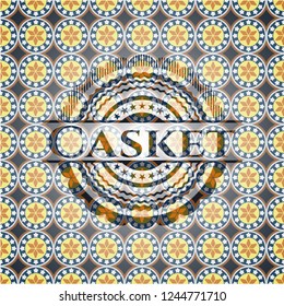 Casket arabesque badge. arabic decoration.