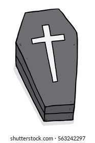 casket / cartoon vector and illustration, hand drawn style, isolated on white background.