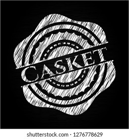 Casket with chalkboard texture