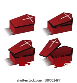 Casket and Coffin Vector and Icon