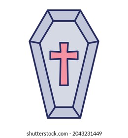 Casket Fill inside vector icon which can easily modify or edit 