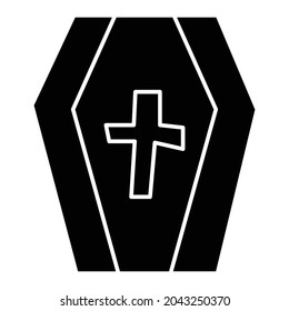 Icono vectorial de estilo de glifo de casket que puede modificar o editar fácilmente 
