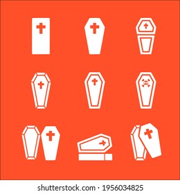 casket icon vector set of line style symbol sign