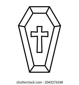 Casket Outline bold Vector Icon which can be easily modified or Edited 