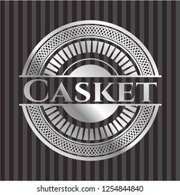 Casket silvery badge