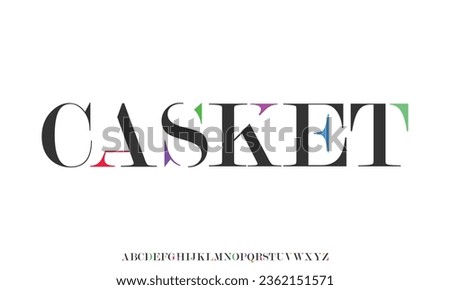 Casket stylish minimal typography capital letters font Stok fotoğraf © 