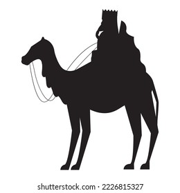 caspar wise man in camel silhouette icon