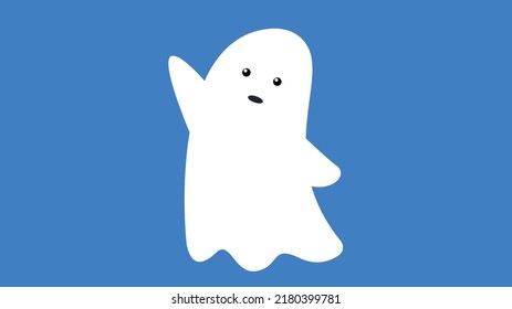 casper on a blue background