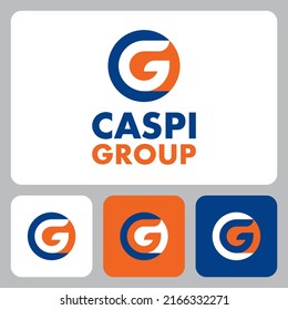Caspi Group logo. CG logo design vector template