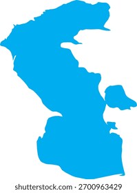 Mapa del Vector del Mar Caspio 