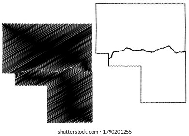 Cass County, Indiana (U.S. county, United States of America, USA, U.S., US) map vector illustration, scribble sketch Cass map