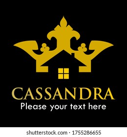 cassandra logo design template illustration.  
