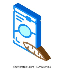 cassava gluten free isometric icon vector. cassava gluten free sign. isolated symbol illustration