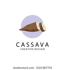 Cassava Grafik Design Illustration Vektor. Cassava Logo, Cassava Farm Icon.