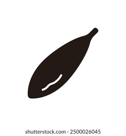 Cassava icon. Flat silhouette version.