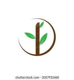 Cassava icon logo vector design