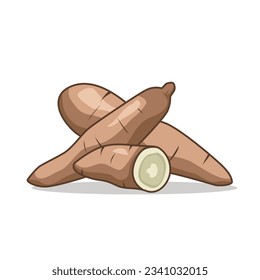cassava illustration vector desgin isolated white background