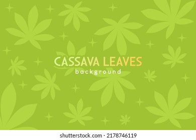 Diseño de fondo de hoja de yuca en color verde