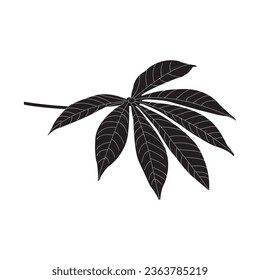 Cassava leaf icon vector symbol design