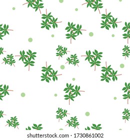 Cassava Leaves Vegetable Seamless Pattern would be perfect for fabric, textile, gift wrap, wallpaper, surface designer, background, backdrop, and ornament.