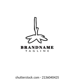 cassava logo cartoon icon simple template black modern isolated vector illustration