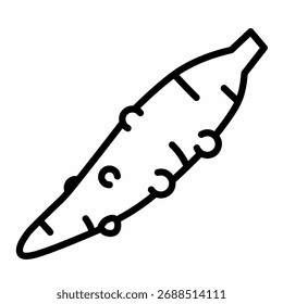 Cassava root icon, flat design vector symbol