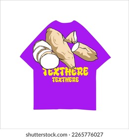 Cassava Vector Illustration on yellow Background eps10 -cartoon