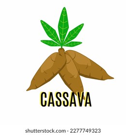 cassava vector illustration simple logo 