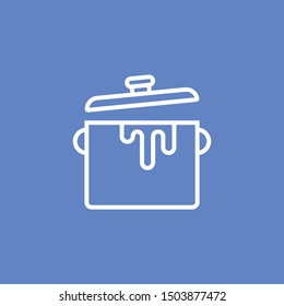 Casserole cook vector outline icon