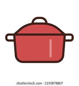 Casserole Dish Icon Illustration Design