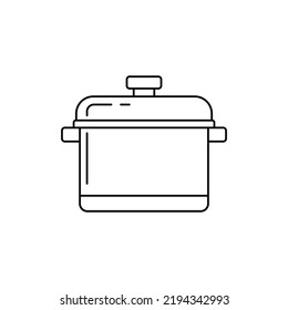 Casserole Icon Line Style Icon Isolated Stock Vector (Royalty Free ...