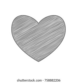 Casserole icon. Vector. Shaded gray icon on white background. Isolated.