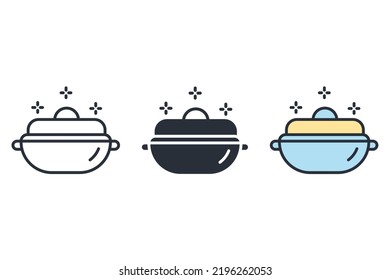 casserole icons  symbol vector elements for infographic web