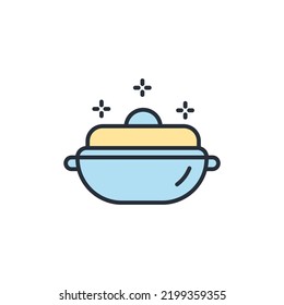 casserole icons  symbol vector elements for infographic web