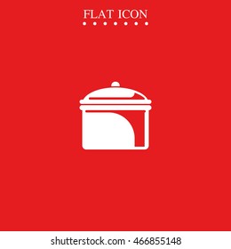 Casserole pan dish icon.