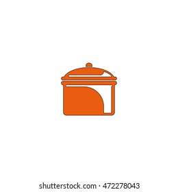 Casserole pan dish icon.