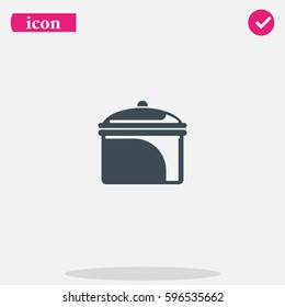 Casserole pan dish icon.