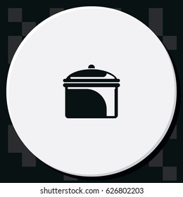 Casserole pan dish icon.