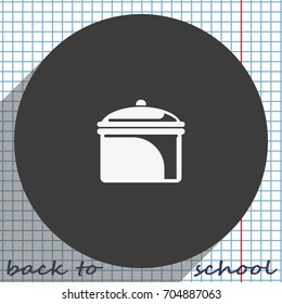 Casserole pan dish icon.