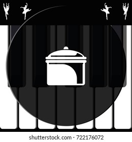 Casserole pan dish icon.