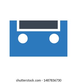cassete glyph colour vector icon