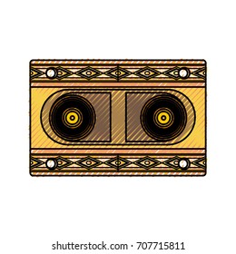 cassete in hippie style icon
