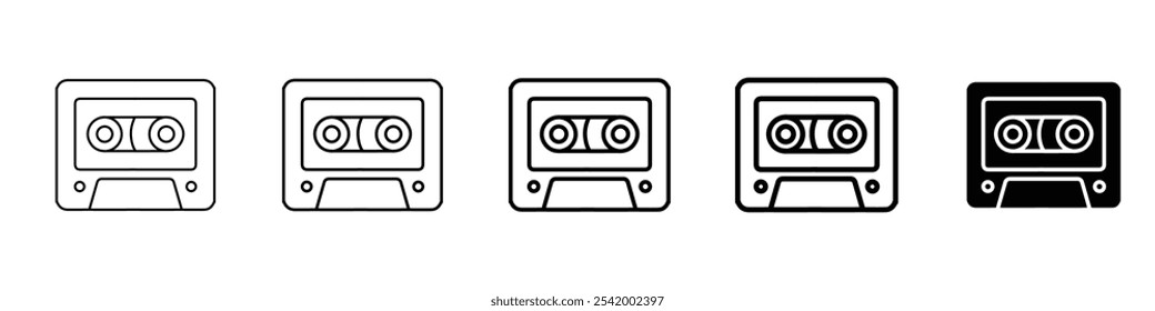 ícone cassete Ilustração de contorno simples