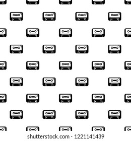 Cassete pattern vector seamless repeating. Illustration of cassete pattern for any web design