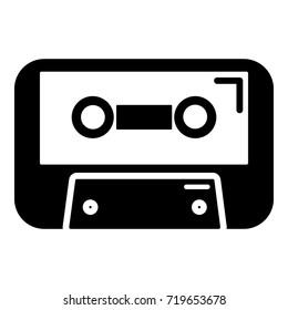 Cassete tape icon . Simple illustration of cassete tape vector icon for web design isolated on white background